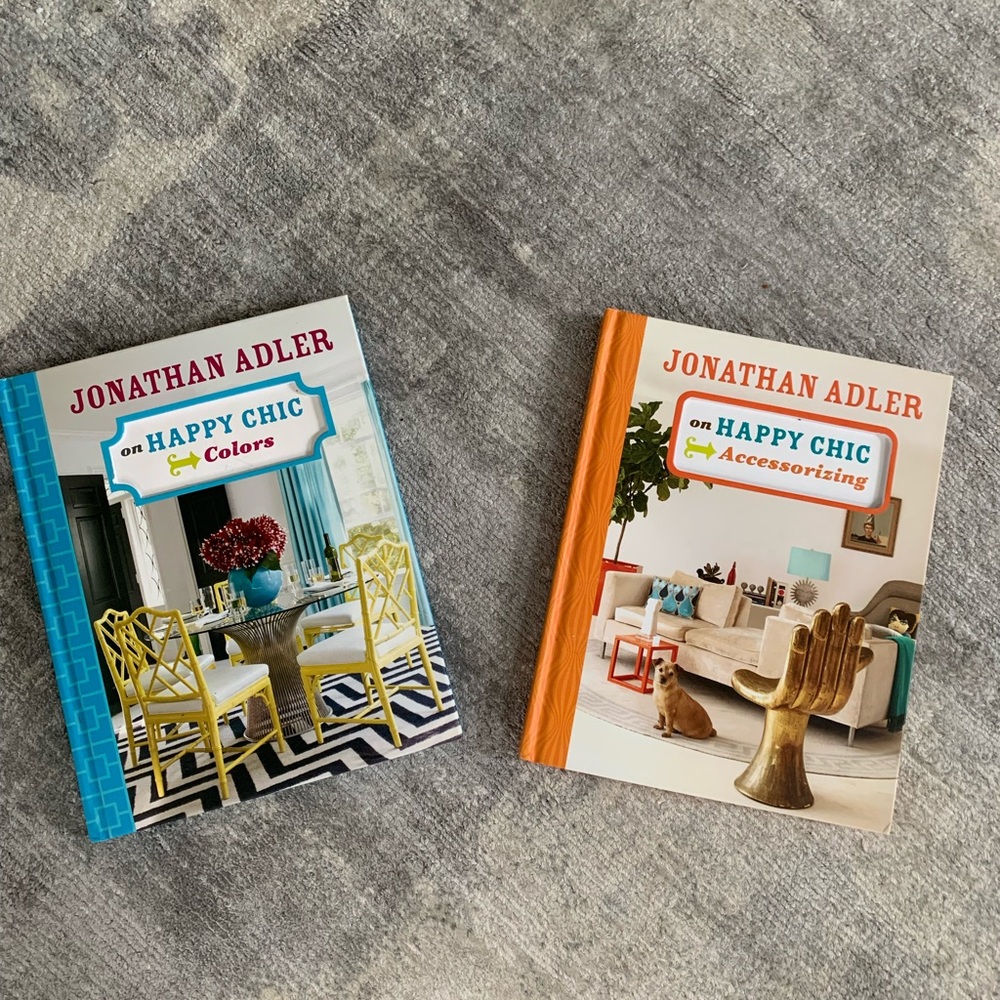 Set of Jonathon Adler books - Happy Chic Accessorizing and Happy Chic Colors